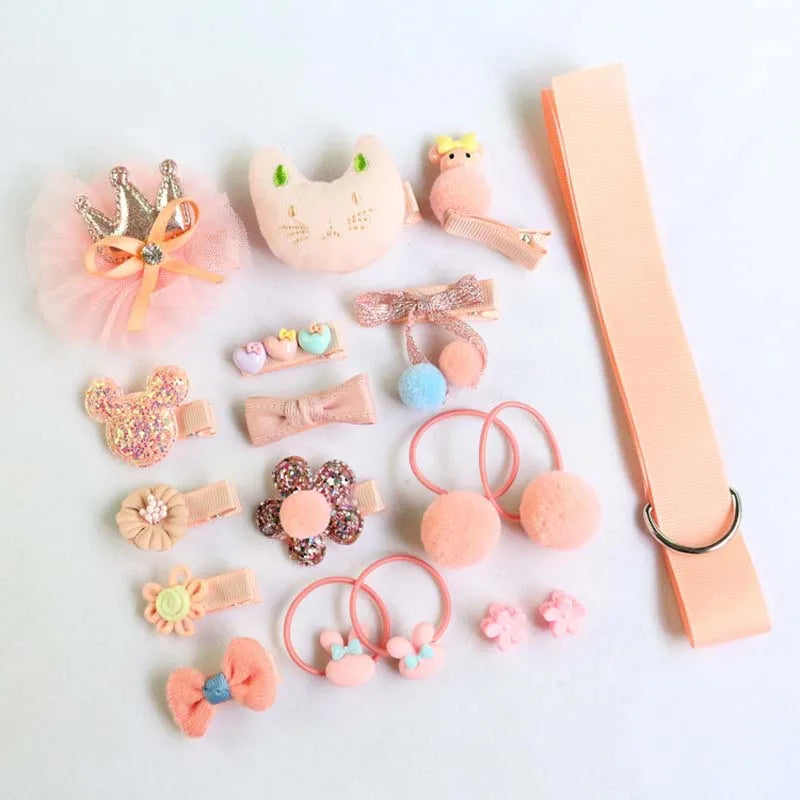 18-Piece Children's Hair Accessories Kit